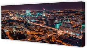 Obraz canvas na ścianę Nocna Panorama Stolicy