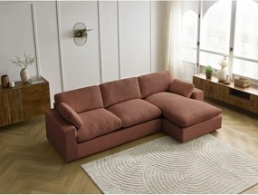 Pomarańczowy sztruksowy narożnik Belair – Bobochic Paris