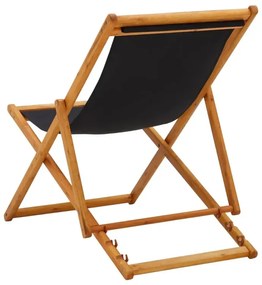 Regulowany leżak w kolorze czarnym - Celesta