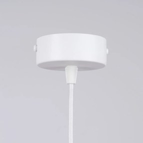 Biała lampa wisząca ze szklanym kloszem Belinda – Sollux