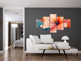 Obraz - Malowany kwiat (125x70 cm)