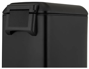 Stalowy kosz na śmieci z pedałem w kolorze matowej czerni 20 l Design – Wenko
