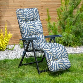 Fotel ogrodowy z podnóżkiem Lena Plus Black Edition G050-06PB PATIO