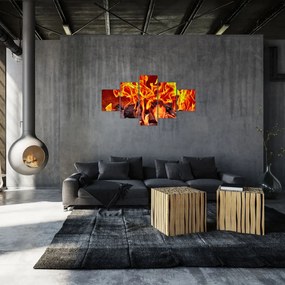 Obraz płonących węgli (125x70 cm)