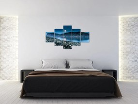 Obraz nocnego krajobrazu, Islandia (125x70 cm)