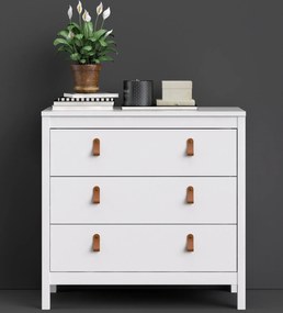 Komoda z szufladami na nóżkach Madrid 3S biały mat