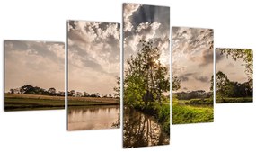 Obraz natury z promieniami (125x70 cm)