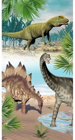 Aksamitny ręcznik plażowy dla dzieci 75x150 cm Dino – Good Morning