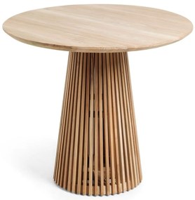 okrągły stół z litego drewna tekowego ø 90 cm Jeanette – Kave Home