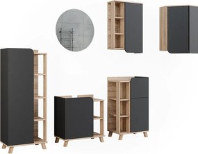 Zestaw mebli łazienkowych sonoma/antracyt 60x35x65 karen