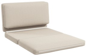HOMCOM 2-w-1 składany fotel relaksacyjny, materac dla gości, dzielony, 120 cm szerokości, Kolor Beżowy