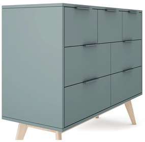 Szarozielona komoda 120x83x40 cm Pisco – Marckeric
