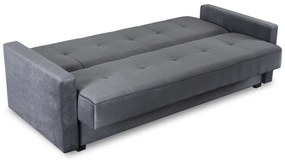 Sofa z Funkcją Spania ALUNA Rozkładana Wersalka Dwuosobowa Szara Nowoczesna do Salonu