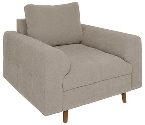 Beżowy fotel z materiału bouclé Ariella – Ropez