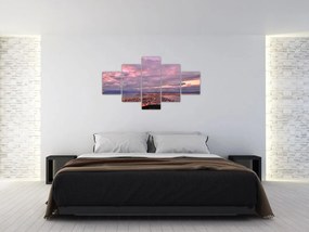 Obraz - Zmierzch nad miastem (125x70 cm)