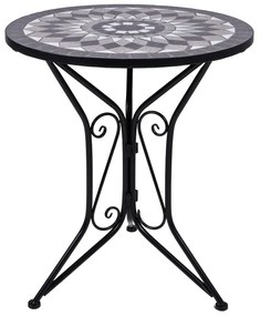 Czarny metalowy zestaw mebli ogrodowych dla 2 osób Jalua – Garden Pleasure