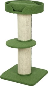 PawHut Drapak 91cm z platformą i łóżkiem dla kotów, zielony