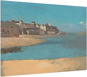 Obraz na szkle - Odilon Redon, Village by the Sea in Brittany, reprodukcje (70x50 cm)