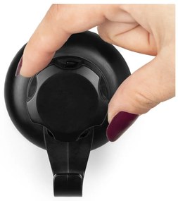 Zestaw 4 czarnych samoprzylepnych haczyków ściennych Compactor Bestlock Black Small Hooks, ⌀ 5,4 cm
