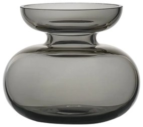 Jasnoszary szklany ręcznie wykonany wazon (wysokość 9 cm) Inu – Zone