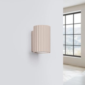 Kinkiet KARBON 10 taupe ryflowany SOLLUX  LIGHTING