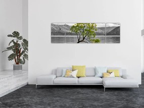 Obraz drzewa na środku jeziora (170x50 cm)