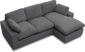 Ciemnoszary sztruksowy narożnik Belair – Bobochic Paris