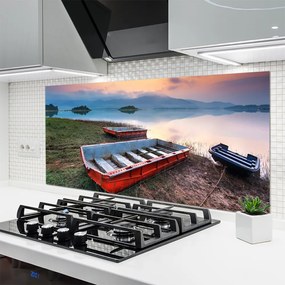 Panel nad blat kuchenny Łódź Rybacka Na Spokojnej Wodzie