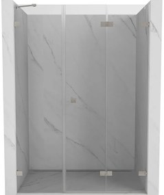 Mexen Lunar-F drzwi prysznicowe składane prawe 135 cm, transparent, nikiel szczotkowany - 836S-135-050-97-00-P