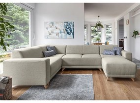 Beżowy rozkładany/ze schowkiem narożnik (lewostronny/w kształcie litery U) Classy Sophie – Miuform