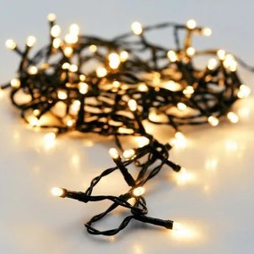 Łańcuch świąteczny LED biała ciepła, 96x LED, 7 m, 3x baterie AA, wyłącznik czasowy, 7 m