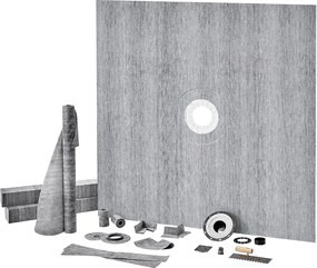 Zestaw Brzegu Prysznica SucceBuy, 183 x 183 cm, z Zapięciem z PVC o Grubości 5,1 cm, Impermeowalny