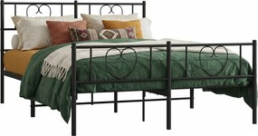 Czarne metalowe łóżko rustykalne 120x200cm K1-G09