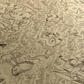 Obraz - Zabytkowa mapa, ilustracje (125x70 cm)