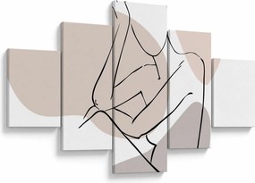 Obraz - Kobieta linia sztuki ciała N⁰1 (125x70 cm)