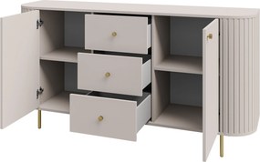 Komoda Lento 165 cm z szufladami - beż piaskowy