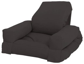 Dziecięcy fotel rozkładany Karup Design Mini Hippo Dark Grey