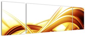 Obraz - Żółta abstrakcja (170x50 cm)