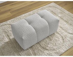 Jasnoszary podnóżek z materiału bouclé Roxelane – Bobochic Paris