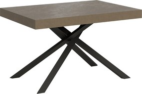 Stół rozkładany 120/224x90 cm Karida szaro-beżowy nogi antracytowe