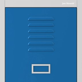 Szafa socjalna czterokomorowa Kacper 80x50x180 cm szary/niebieski