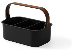 Czarny organizer łazienkowy z plastiku z recyklingu Bellwood – Umbra