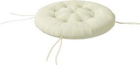 Outsunny Poduszka siedziska, poduszka siedziska, poduszka na krzesło, z guzikami, 80 cm x 80 cm x 10 cm, kremowy