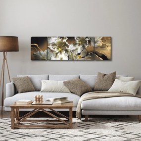 Obraz - Orchidea kwiaty na marmurowym tle (170x50 cm)