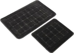 Antracytowe dywaniki łazienkowe zestaw 2 szt. 50x80 cm Kareli – Foutastic