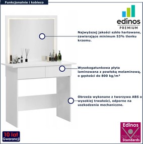 Biała toaletka z lustrem L0-L42