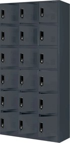 Szafa skrytkowa zamykana na klucz Karol 90x40x185 cm, antracyt