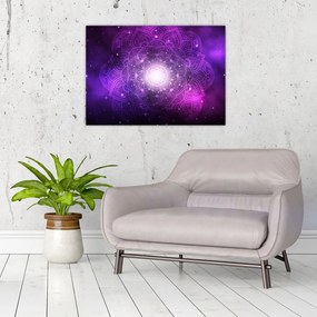Obraz fioletowej abstrakcji (70x50 cm)