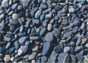 Obraz na szkle - kamyki z plaży (70x50 cm)