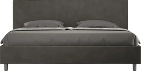 Łóżko bez stelaża tapicerowane 200x210 microfibra szary Adele